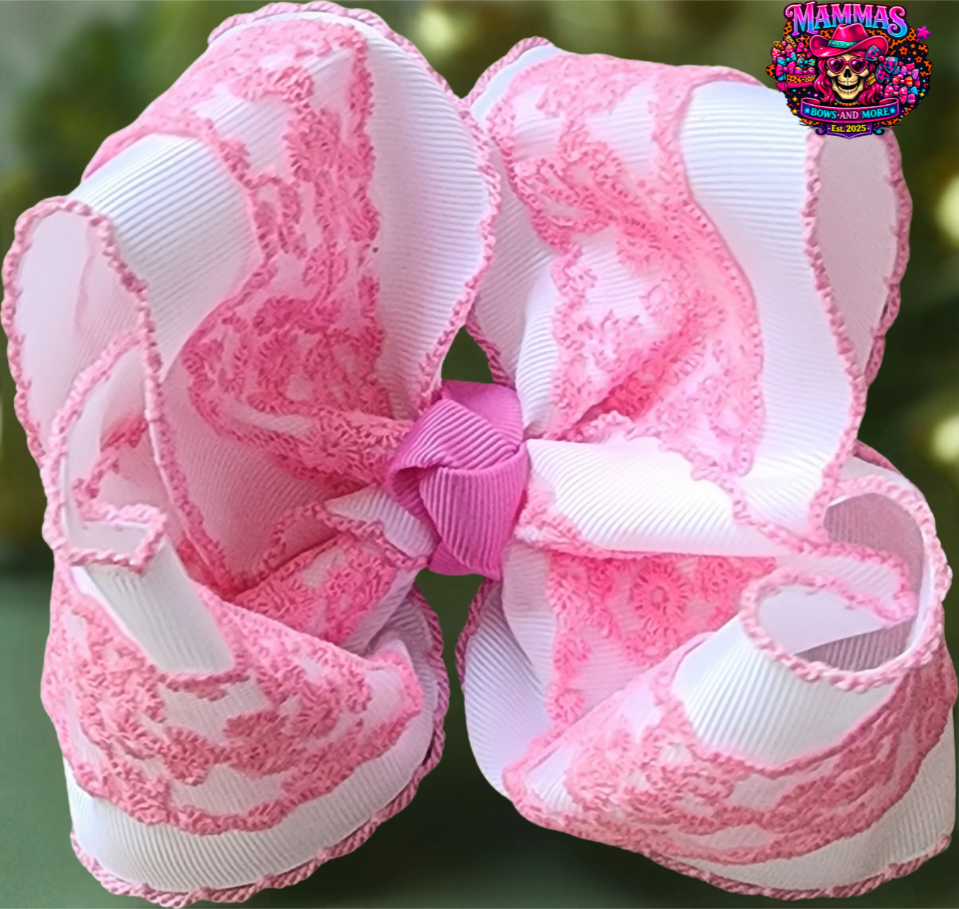 Pink Lace Bow