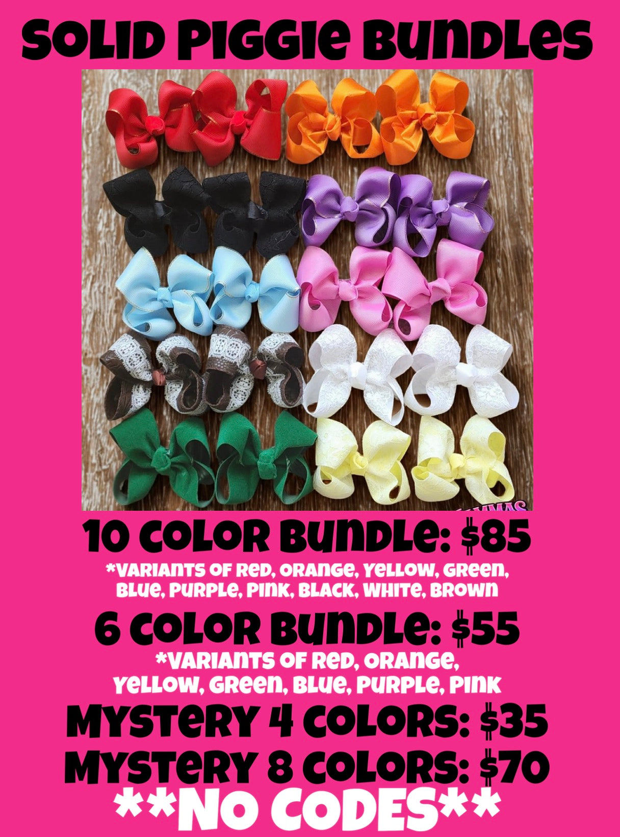 Solid Piggie Bundles