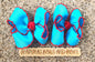 Blue/Red Moonstitch Piggies