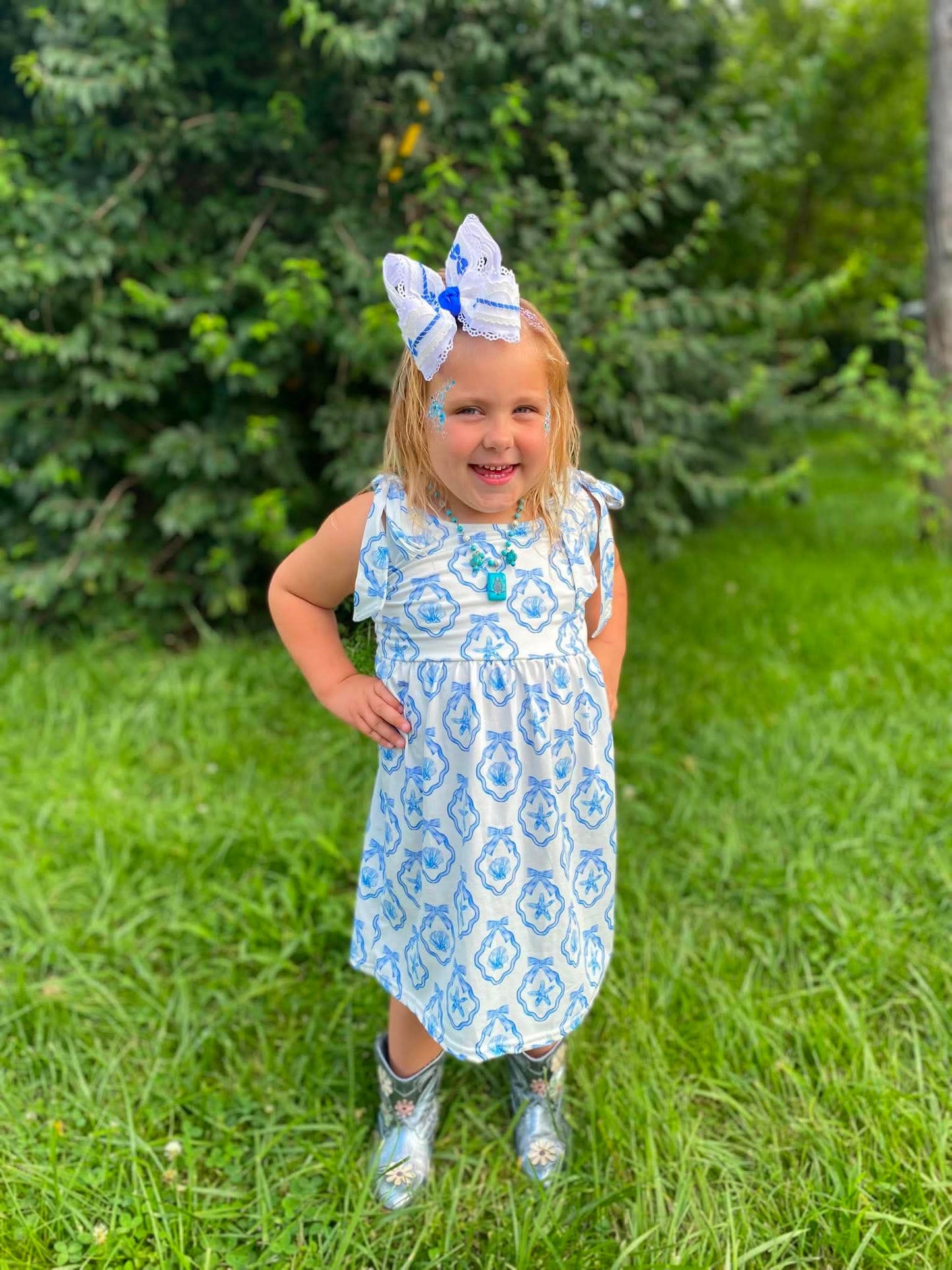 Blue Bow Lace